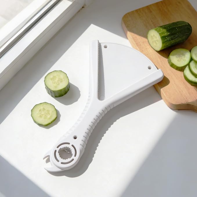 Multi-Purpose Jar, Bottle and Can Opener, Easy-Grip Bottle Opener with V-Shaped Design, Kitchen Tool for Weak Hands