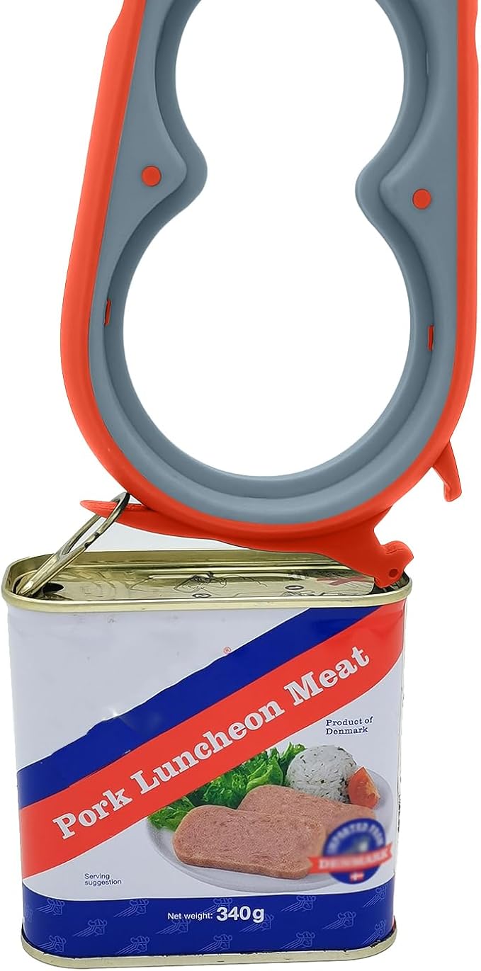 Otstar Jar Opener Bottle Opener and Can Opener for Weak hands, Seniors with Arthritis and Anyone with Low Strength, Mutil Jar Opener Get Lids Off Easily (Orange)