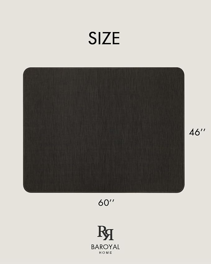 BARoyal Office Chair Mat for Hardwood Floor Under Desk Computer Rolling Chair Mat for Wood/Tile Floor Non-Slip Heavy Duty Desk Rug PVC Plastic Hard Floor Protector 46"x 60" (Espresso)