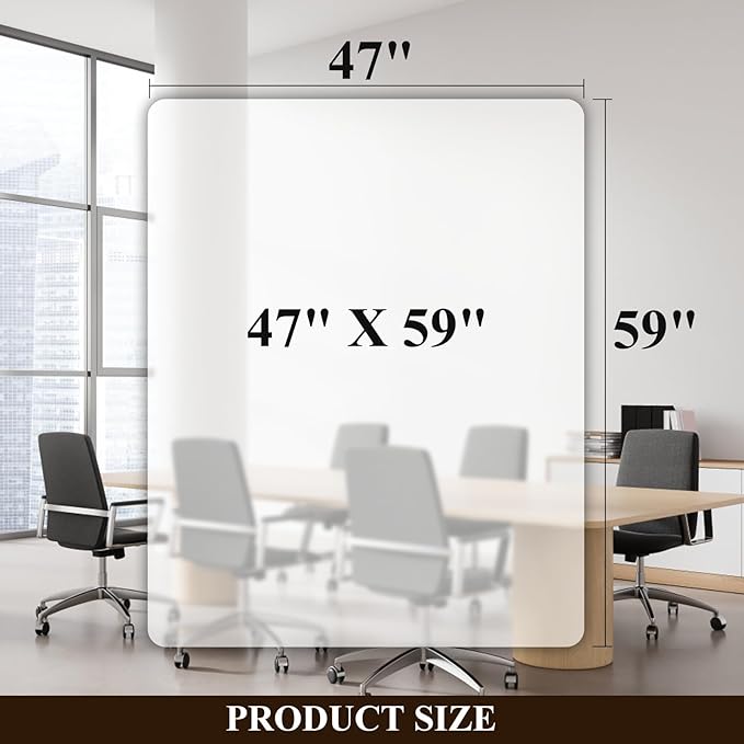 Large Office Chair Mat for Hard Floors - 59''x47'',Heavy Duty Clear Wood/Tile Floor Protector PVC Transparent by SHAREWIN