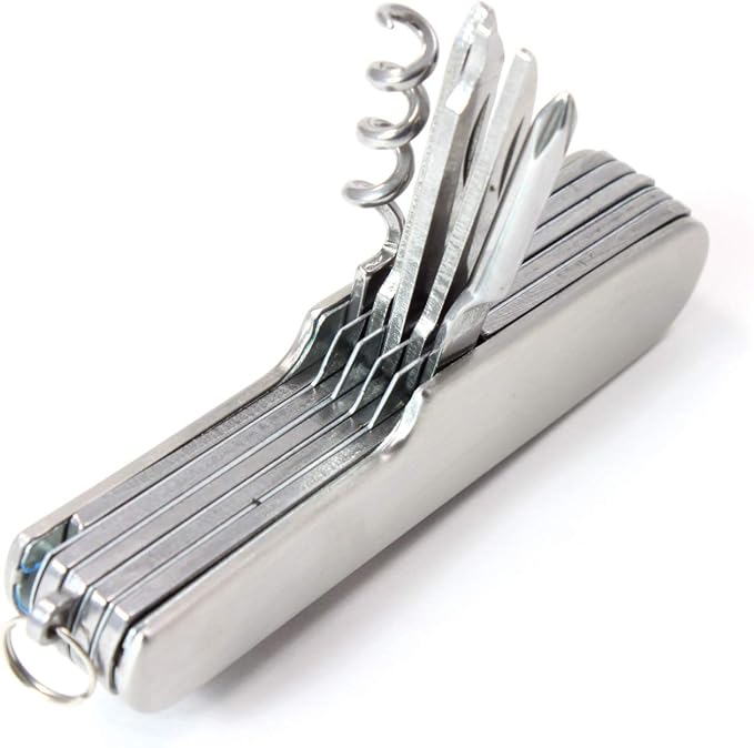 Stainless Steel Multi-tool Utility EDC Pocket Knife with Carry Pouch