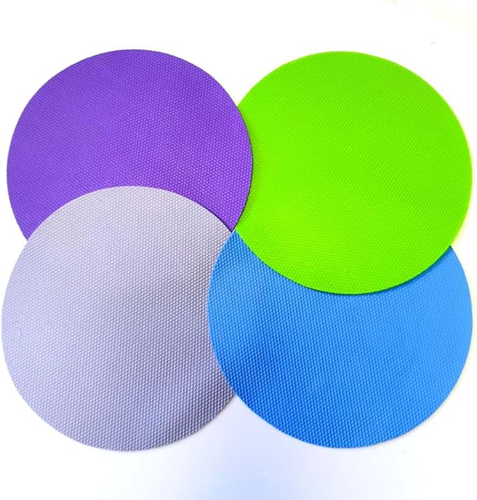 4pcs Rubber Jar Opener Bottle Gripper Non Slip Pad Multi-function Can Opener for Seniors with Arthritis Weak Hands (Circle Two)