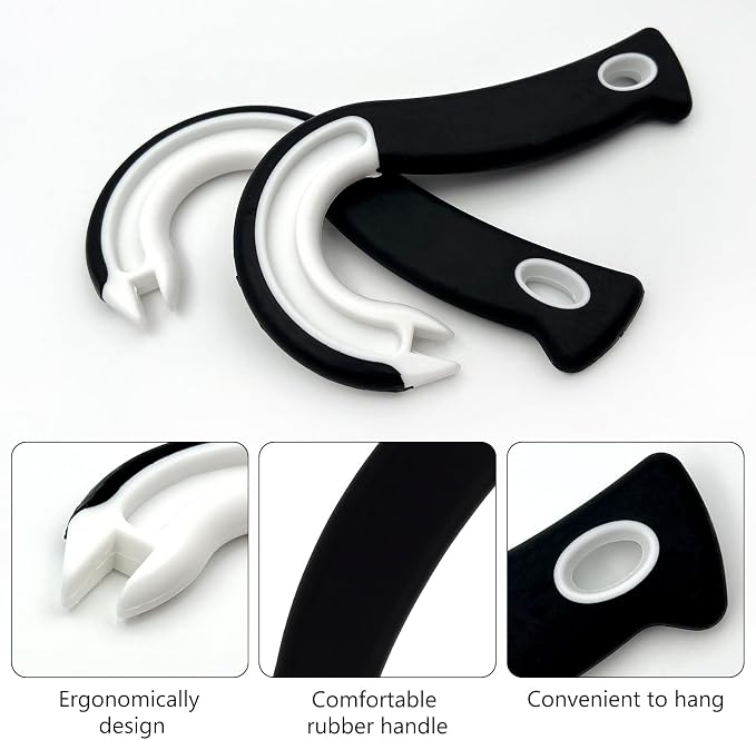 2-Pack Hook-shaped Can Opener, Easy-Grip Ring Pull Can Opener for Soda, Fruit Cans, Food Cans & Tins for Kitchen Use