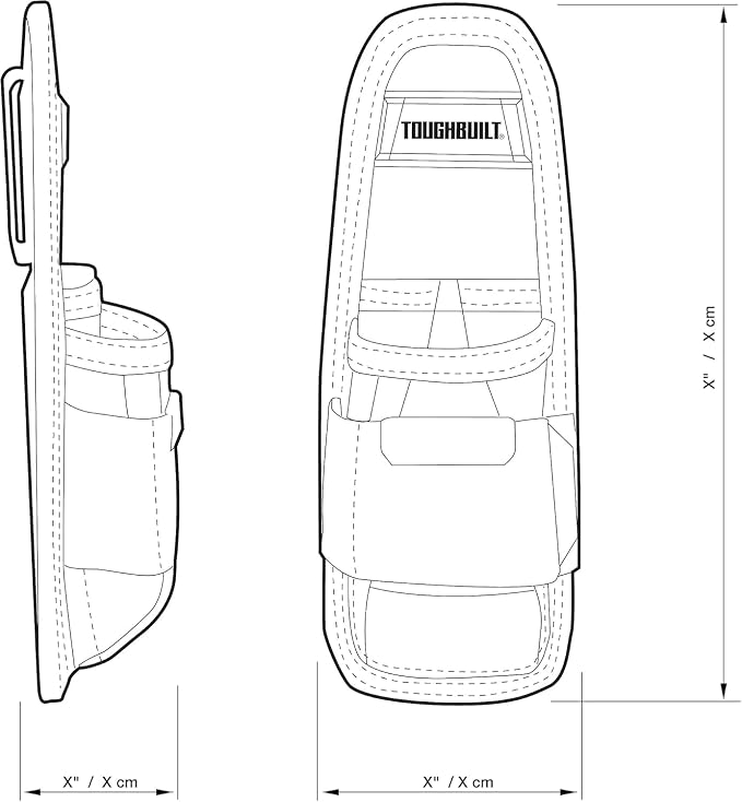 ToughBuilt - Utility Pouch, Durable Construction with Multiple Storage Compartments, Organized Design for Professional & Jobsite Use