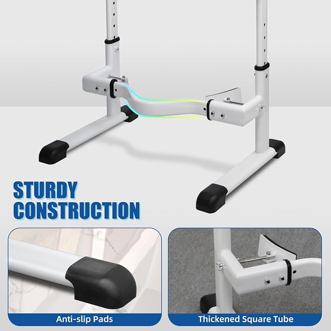 FSA/HSA Eligible Toilet Safety Rails for Elderly with Solid Wood Handles, Adjustable Height & Width, Heavy Duty Thickened Toilet Safety Frame, 520 LBS Capacity, Handles for Disabled & Seniors