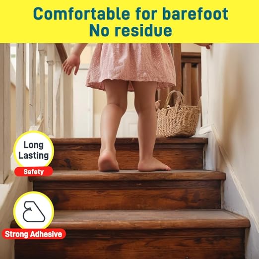 Anti Slip Tape Clear Waterproof Outdoor/Indoor, 4" x 42Ft Non Slip Traction Grip Tape for Bathtubs, Boats, Stairs, Pools, Transparent, Soft, Comfortable for Bare Feet (4" X 42')