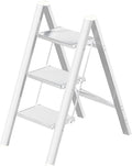 Aluminium 3 Step Ladder Folding Stool-330lb Capacity Ladders with Anti-Slip Wide Pedal Portable Kids/Adults, Lightweight Ladder, Portable Multi-use Scene for Home/Kitchen/Office/Garden/Yard