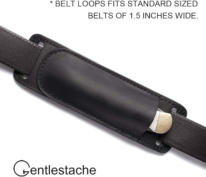 Gentlestache Leather Knife Sheaths for Belt, Knife Holster, Pocket Knife Sheath, EDC Leather Sheath for Folding Knife Carrier