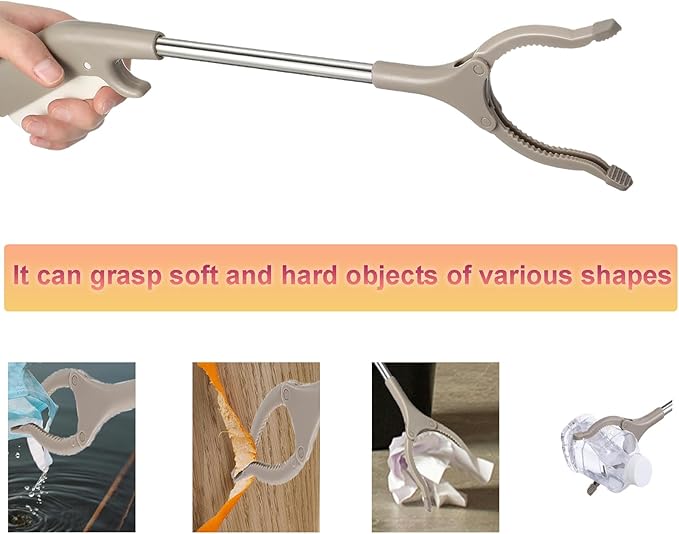 Grabber Tool, 2 Pack Grabber Reacher Tool 16 Inch Trash Litter Picker Grabber Stick for Elderly Kids Senior Reacher Claw Rubbish Tong Arm Extension Grabber