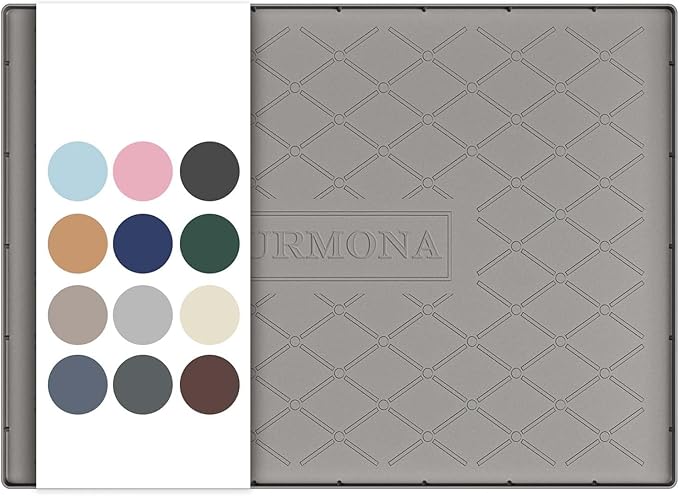 URMONA 28" x 22" Waterproof Silicone Mat in Multiple Sizes & Colors, Under Sink Mat for Kitchen & Bathroom, Pet Food Pad for Dogs & Cats, Kitchen Cabinet Liner, Multi-Purpose for Storage(Beige)