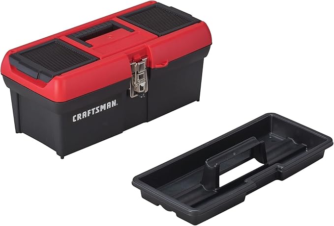 CRAFTSMAN Tool Box, Lockable, 16 in., Red/Black (CMST16901) (Pack of 6)
