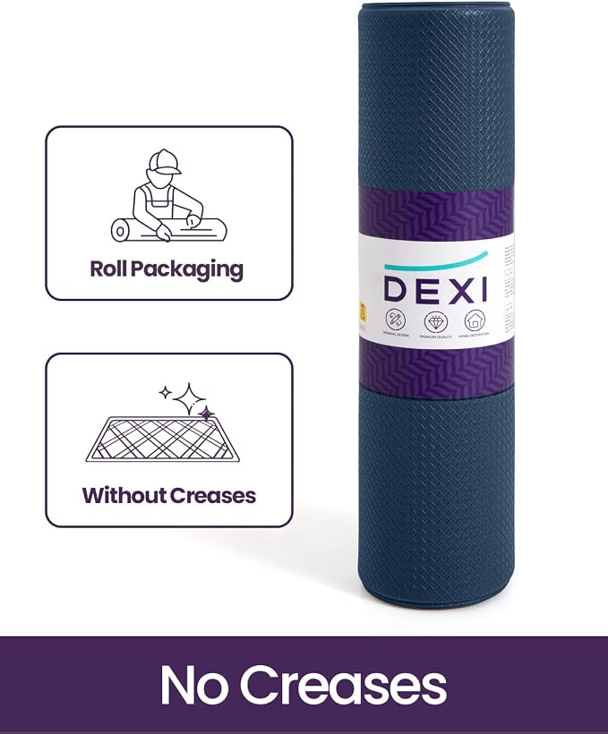 DEXI Kitchen Floor Mats Cushioned Anti Fatigue,17x79,Long Standing Runner Rug Waterproof, Comfort Memory Foam Padded for Front Sink Laundry, Navy