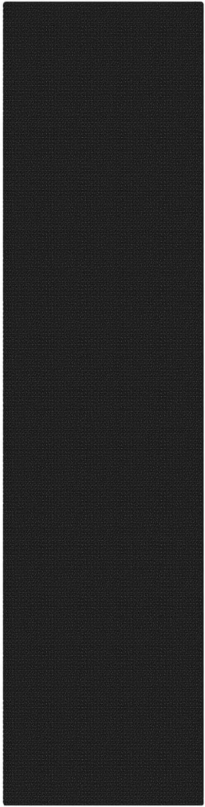 KOZYFLY Black Runners for Hallway 2x8, Washable Runner Rug, Woven Non Slip Kitchen Runner, Braided Entryway Rug, Floor Carpet for Foyer, Bedroom, Hall, Black/Dark Grey