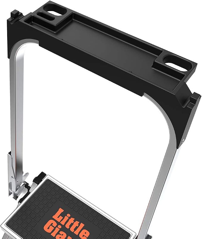 Little Giant Ladder Systems 10310BA Safety Step Stepladder with Handrail, 3-Step