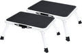 OLIXIS Foldable Step Stool 2 PCS with Non-Slip Platform & Rubber Feet, 1-Step Ladder with Carrying Handle, 330lbs Capacity Sturdy Metal Foldable Stool for RV, Truck, Home Kitchen, Indoor & Outdoor Use