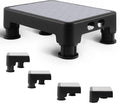 COOL-ANGLE Adjustable Step Stool for High Beds & SUV - Non-Slip Mobility Platform for Seniors, 650lbs Capacity, 3 Heights (3.4"-5"), Wide Safety Base for Car & Bath, 16.5"x12.6", Gray