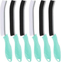 TQRR Hard Bristle Crevice Cleaning Brush-Thin Gap Scrub Brush, Small Cleaning Brush, Grout Brush, Kitchen Brush, Cleaning Tools for Toilet, Bathroom, Sink, Home, Household, Window (6, Mint)