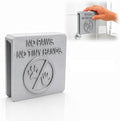 Frameless Glass Shower Door Lock Sleeve - Baby Proofing & Pet Stopper for Bathroom Sliding Doors - No-Drill Security Bumper,Funny Sign – (Silver, 3/8 inch)