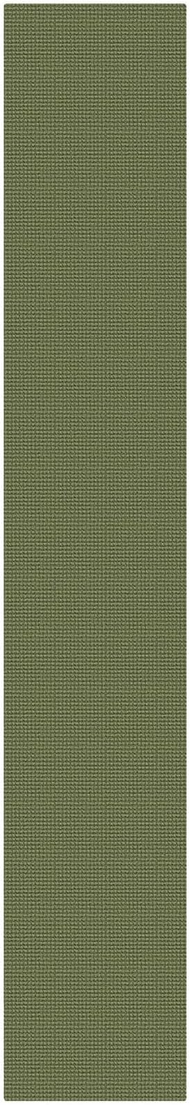KOZYFLY Cotton 2x12 Runners Rugs for Hallway, Long Washable Runner Rug, Woven Non Slip Kitchen Runner, Braided Entryway Rug, Floor Carpet for Entry, Aisle, Hall, Olive Green/Earthy Green