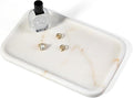 Koville Marble Tray, 12"x8" Natural Marble Vanity Tray for Countertop Bathroom Kitchen Dresser, Decorative Catchall Trays for Perfume Jewelry, Rectangular Stone Serving Tray(Golden Calacatta)