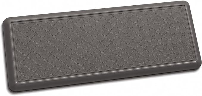 24 x 60 Inch Extra Support Anti Fatigue Comfort Kitchen Mat, Waterproof Long Kitchen Runner, Non-Slip Standing Desk Mat, Commercial Pads for Offices, Home, Garages (Barcelona Grey, 24'' x 60'')