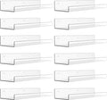 upsimples 12 Pack Acrylic Shelves Wall Organizer and Storage, 15" Display Shelf for Figure, Toy Cars, Perfume, Kids Bookshelf for Bedroom, Nursery, Craft Room, Clear