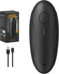 Automatic Electric Can Opener for Seniors for Kitchen:Anyone can Hands Free,One Touch Opener,Durable Blades,Rechargeable, Smooth Edge, Lightweight Small Size, Black (Black)