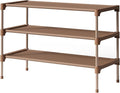 Kitsure Shoe Rack - Non-Woven Shoe Rack Shelf, Shoe Organizer for Closet, Entryway, Garage & Corridor, Stackable Shoe Shelves, 27.5" Wide - 3 Tier, Brown