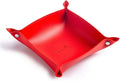 Leather Jewelry Valet Tray for Women and Man, Portable Entryway Table Tray Bedside Nightstand Desk Tray Small Catchall Travel Dish Plate for Key,Wallet,Watch,Coin (Red-B)