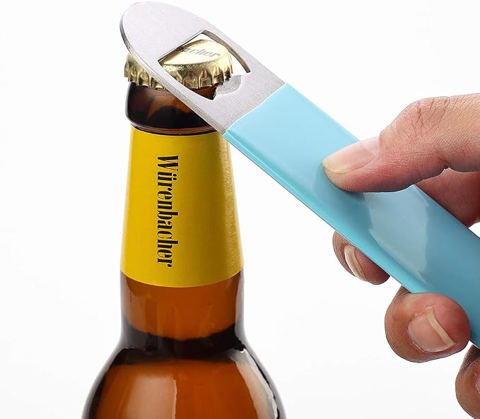 JXS 3 Pack 7" Heavy Duty Stainless Steel Flat Bottle Opener, Well-Made Long Neck Bottle Opener