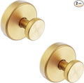 Bntuk Suction Cup Hooks for Shower, Towel Hooks for Bathroom Window Glass, Bath Robe Looafh Hook for Hanging - 2 Pack, Gold