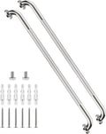 40 Inch Anti Slip Shower Grab Bar, Munzong Bathroom Grab Bar for Showers, Brushed Nickel Knurled Handicap Balance Bar,Safety Hand Rail Support Elderly Senior Assist Bath Handle