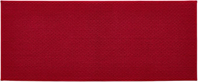 TYUU Christmas Bathroom Runner Rug, Long Bath Mat Washable Thin Quick Dry Low Pile Bathroom Runner Rugs 24 x 60 Non Slip, Red 24"x60"