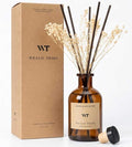WEALD TRIBE Reed Diffuser Set for Bathroom Air Fresheners, Oil Diffuser Sticks | White Jasmine Scent 4.0 fl oz Home Fragrance with Sticks Defusers | House Bedroom Office Shelf Decor