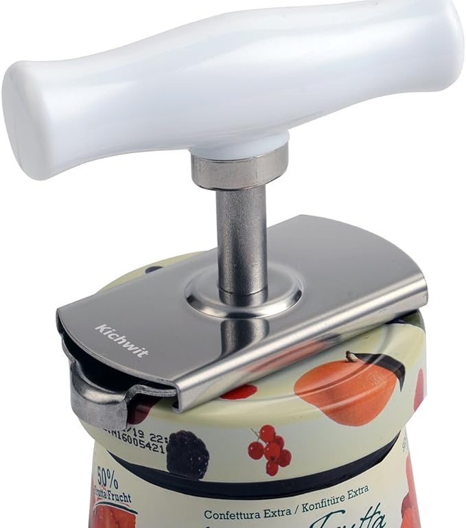 Kichwit Jar Opener for Arthritis, Stainless Steel Jar Lid Opener for Small and Medium Jar Lids