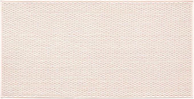 TYUU Bathroom Rugs Non Slip Washable, Super Absorbent Thin Bath Mat Quick Dry Low Pile Bathroom Rug, Pink 24"x47"