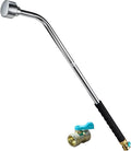 30 Inch Soft Rain Watering Wand 600003, Gentle Shower Spray, Heavy Duty Lightweight Metal Build, Comfort Grip, Flow Control Shut Off Valve, for Plants, Yards, Cars & Pets, by New England Garden Tools