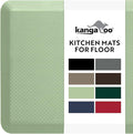KANGAROO Anti Fatigue Mats for Kitchen Floor, 70x24, Reduce Foot, Knee, Back Pressure, 3/4 Inch Thick Cushioned Ergonomic Mat, Waterproof Comfort Rug for Under Sinks, Standing Desk, Stores, Dark Green