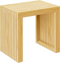 Bamboo Dining Bench, 18-inch Sleek Design Entryway Shoe Rack Bench, Indoor Kitchen Table Bench, Waterproof Outdoor Bench, Natural