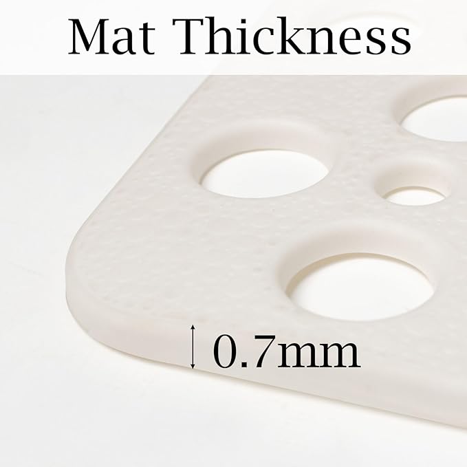 Tiamo Extra Large Shower Mat Non Slip,47 * 31 Inch Bath Mat for Shower with Big Suction Cups,Oversized TPE Shower Mats for Inside Outside Shower,Perfect for Elderly