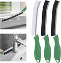 TQRR Hard Bristle Crevice Cleaning Brush-Thin Gap Scrub Brush, Small Cleaning Brush, Grout Brush, Kitchen Brush, Cleaning Tools for Toilet, Bathroom, Sink, Home, Household, Window (3, Green)
