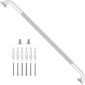 White Grab Bar 40 Inch, iHansee Anti-Slip Bathroom Grab Bar w/Knurled Grip, Stainless Steel Safety Handrail for Toilet Bathtub Shower, Wall Mounted Matte Black Handicap Bars Handle for Senior Elderly