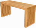 APRTAT Bamboo Dining Bench, 35 inch Farmhouse Decor Indoor Kitchen Table Bench, Entryway Shoe Rack Bench Solid Bamboo Benches for Living Room, Hallway, Bedroom, Bathroom