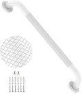24 Inch Anti Slip Shower Grab Bar, YuanDe White Stainless Steel Bath Grab Bar, Knurled Bathroom Safety Rail, Shower Handrail Support, Handicap Elderly Balance Assist Handles-1.25" Diameter