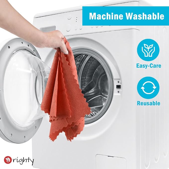 Orighty Microfiber Cleaning Cloth, 400 Pack Highly Absorbent Cleaning Rags, Household Cleaning Supplies, Reusable Microfiber Towels Lint Free Cloths for House, Kitchen, Car Care, 12x11 inch, Red