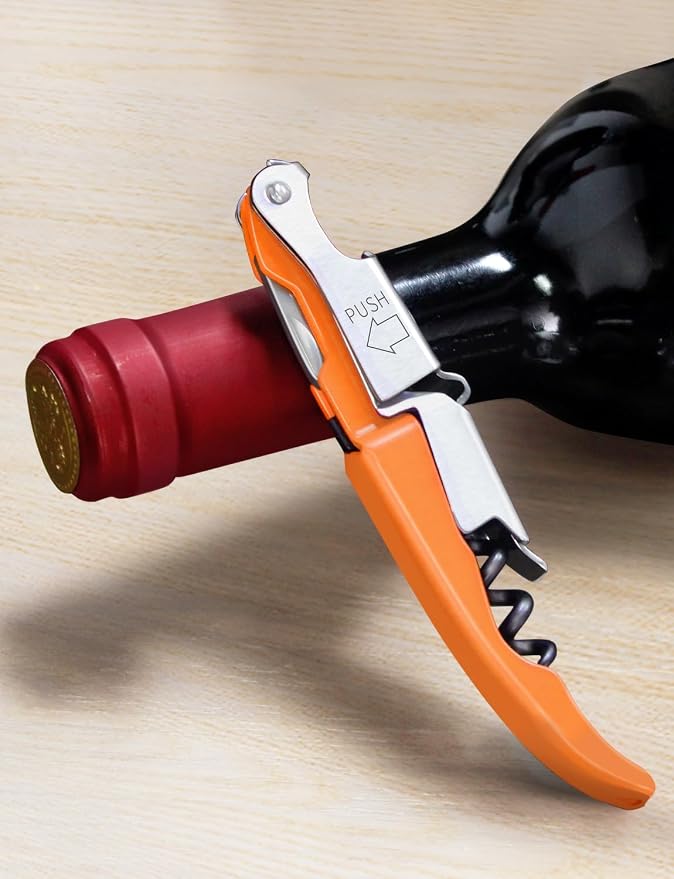 CORKAS Wine Key - 2Pack Handcrafted Professional Waiters Corkscrew, Compact Heavy Duty Wine Opener with Double Hinged, Foil Cutter and Bottle Opener, Birthday Gifts for Severs, Sommelier, Bartenders