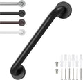 12 Inch Grab Bars for Wall Black, Safety Shower Grab Bars for Seniors Elderly Handicapped, Handicap Grab Bars for Shower with Concealed Screws, Tesuchan
