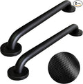 24 Inch Handicap Grab Bars, 2 Pack Stainless Steel Grab Bar for Bathtubs and Showers, Wall Mount Safety Shower Grab Bars for Seniors Injury Elderly, Matte Black Knurled