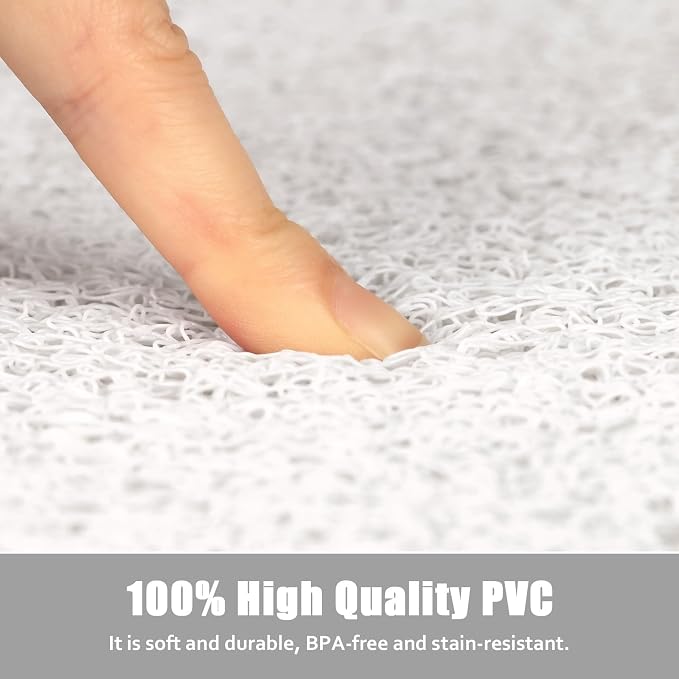 Square Shower Mat Non Slip: 36x36 Inch Extra Large Shower Floor Mat with Drain Hole in Middle, PVC Loofah Massage Anti Slip Shower Mats for Inside Shower, Super Soft and Comfortable, Quick Drying