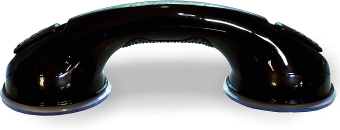 Safe-er-Grip Changing Lifestyles Suction Cup Balance Assist Bar for Bathtubs & Showers; Safety Bathroom Grab Bar Handle, All Black, 12 inches